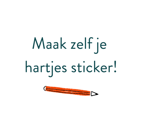 Doopsuiker sticker hartje | 30 stuks